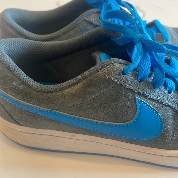 Nike Blazer Low Grey & Blue Suede Shoe, Youth 5.5, Women’s 7, - Picture 8 of 10